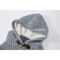 Women's Knitted Button Lined Hoodie Pocket Vest Cardigan